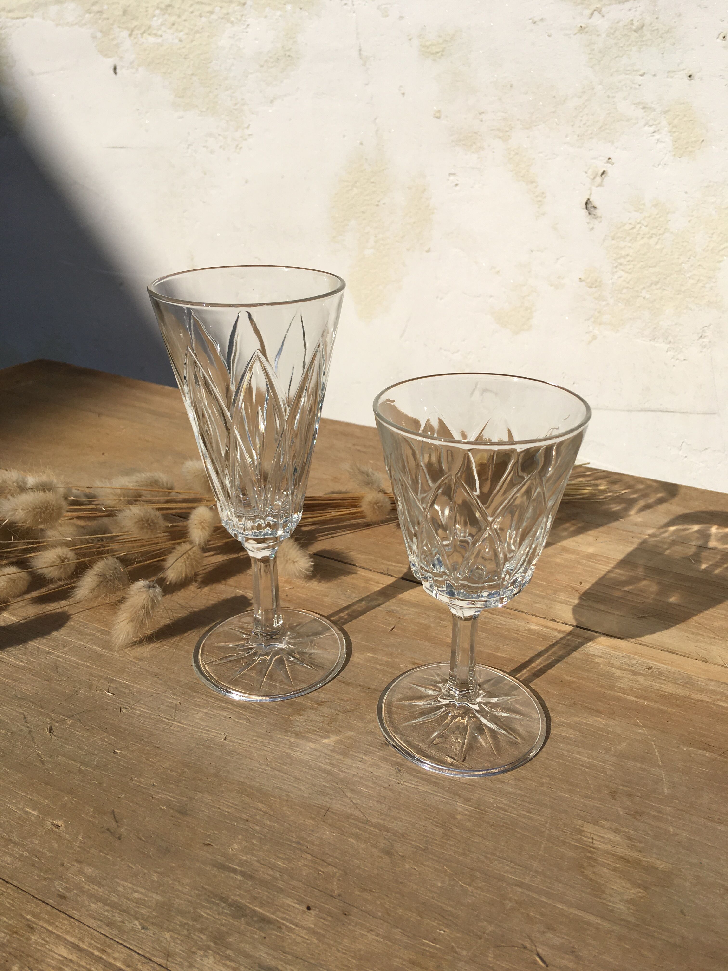 Lot de 6 verres vintage