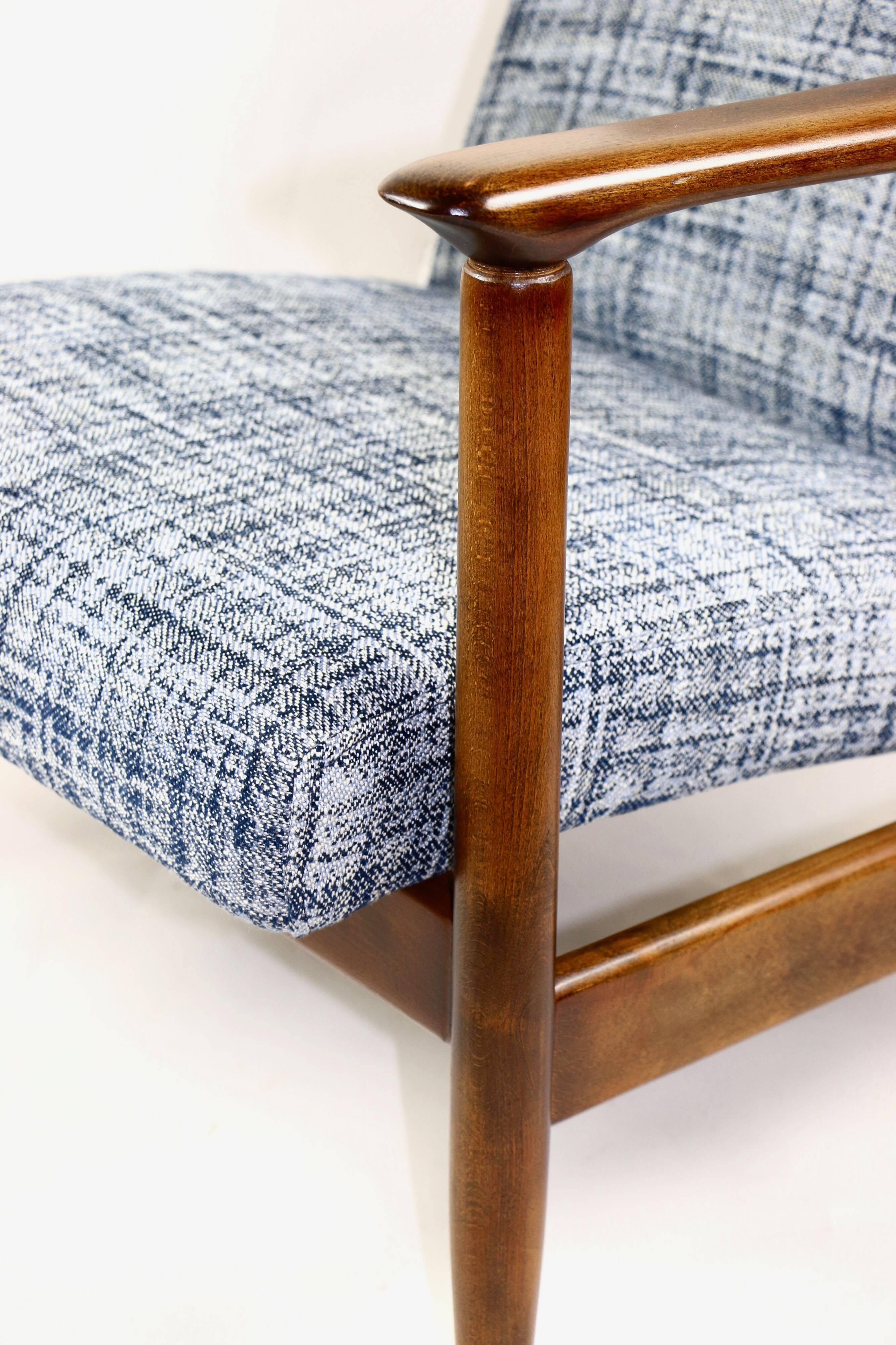 Fauteuil bleu par Edmund Homa, années 1970