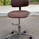 Chaise de bureau scandinave vintage pivotante 1980 daim marron