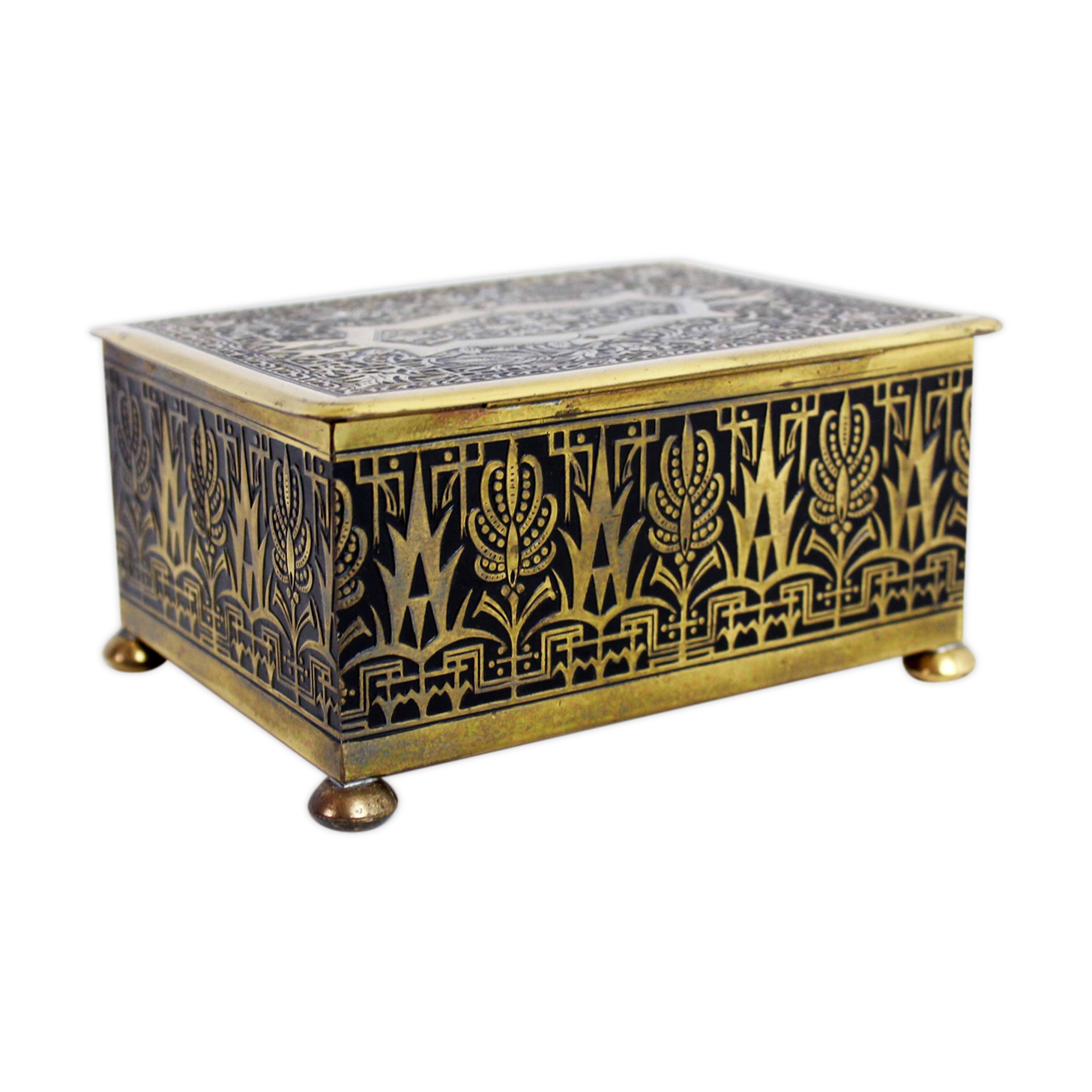 Brass Art Deco box