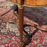 Table de milieu marqueterie et bronze époque Napoléon III - XIXe
