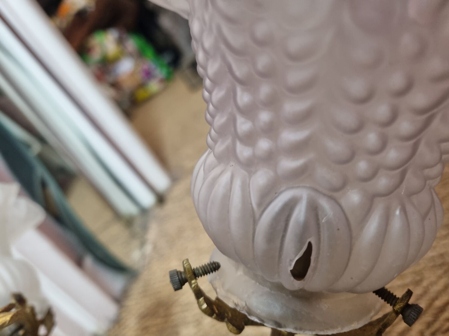 Bronze chandelier art deco 3 tulips