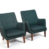 Rare Pair of AV-53 Easychairs by Arne Vodder 1953
