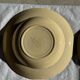 Set of 12 beige, pink, and blue deep plates from Digoin Sarreguemines, vintage.