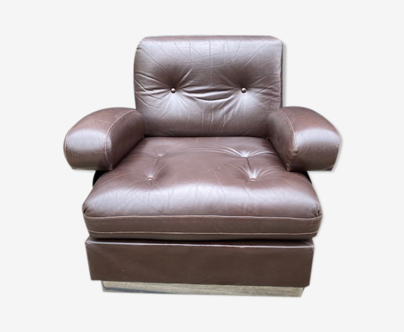 Fauteuil cuir 1970