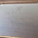 Glass and metal tray