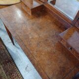 Burl walnut dressing table