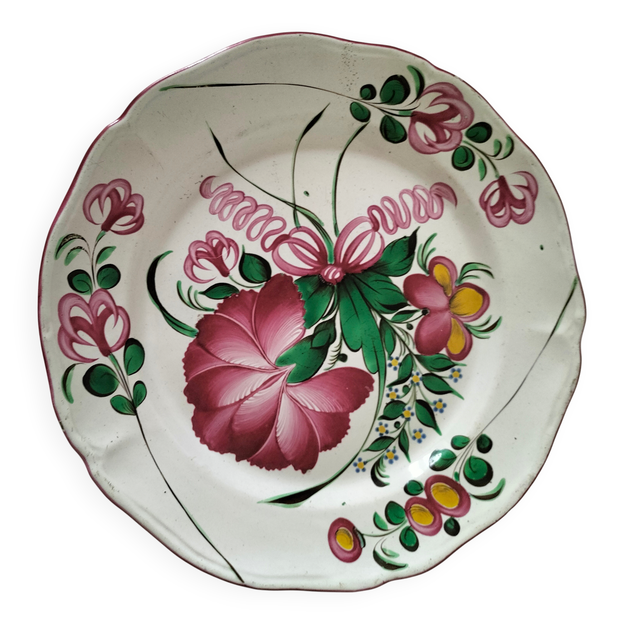 Large earthenware plate from the East – attributed to Islettes, 19th century