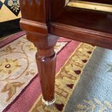 Louis XVI style chest of drawers in mahogany and amaranth