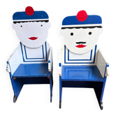 Pair of children's sailor armchairs