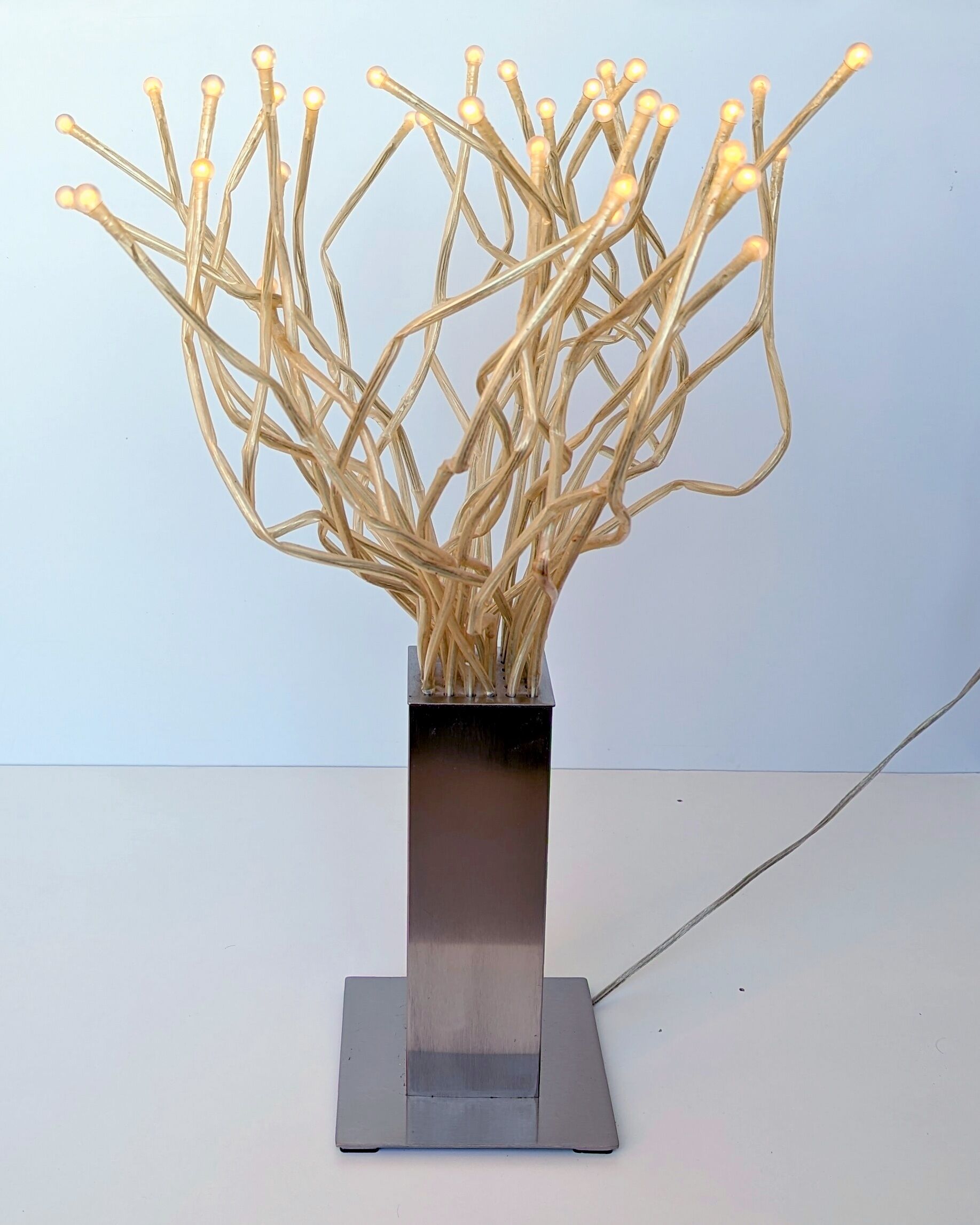 IKEA Stranne lamp - stainless steel & plastic tree 80's 90's - Octopus medusa lamp