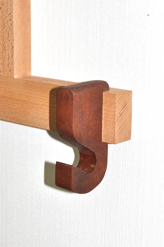 Hand-carved coat rack