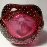 Glass Vase By Murano Bullicante By Archimedes Seguso , Italy.