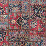 Handmade traditional vintage persian patchwork area rug 110x248cm