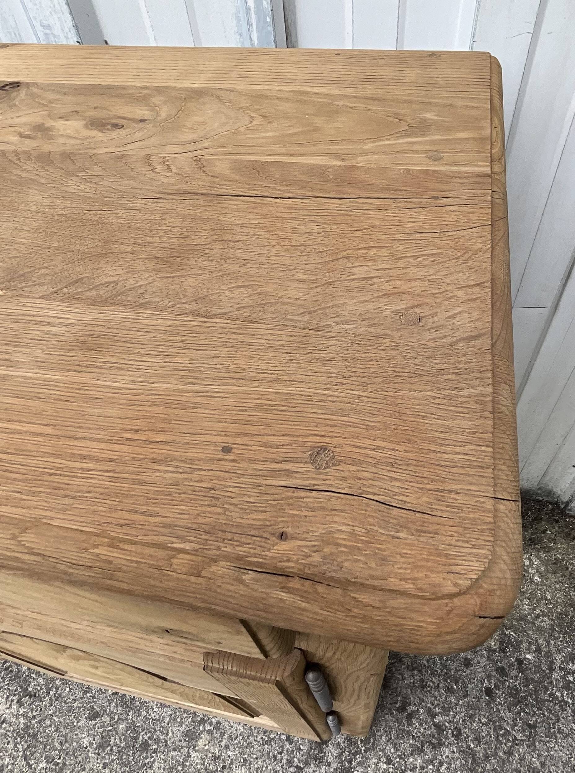 Solid Oak Sideboard Mid 20th Century