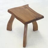 Vintage brutalist mini tree trunk side table