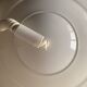 Vintage white metal pendant light - up and down system - Space Age Design