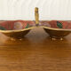 Empty pockets in brass and floral decoration