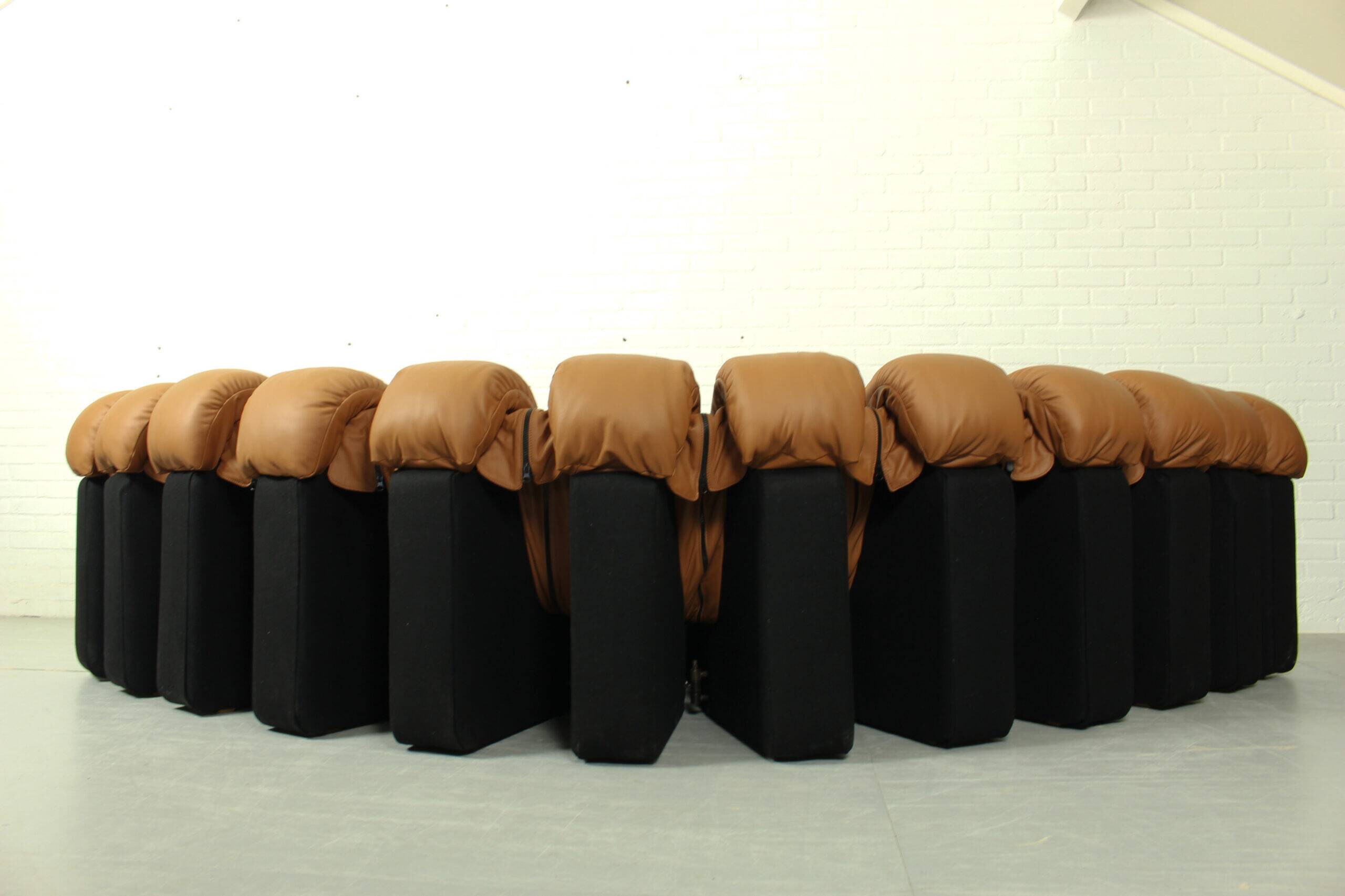 DS-600 'Non Stop' sofa by Eleonore Peduzzi Riva for De Sede with 12 elements, Switzerland 1970s
