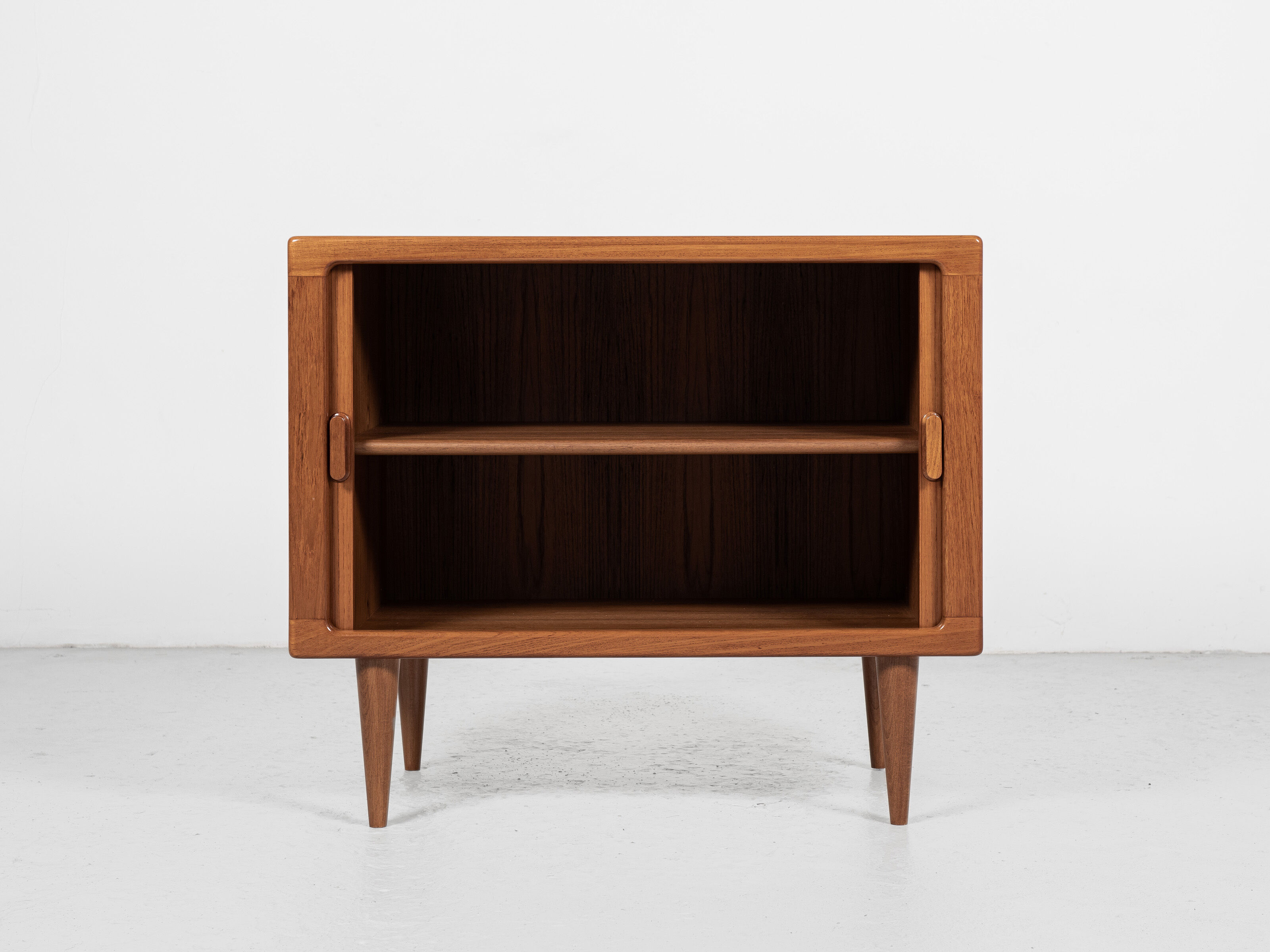 Midcentury Danish sideboard in teak with tambour doors by Dyrlund 1960s - wooden legs