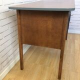 Desk teak feet compass