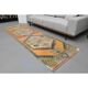 1970s Turkish hand-knotted wool cotton orange runner rug 85x273
