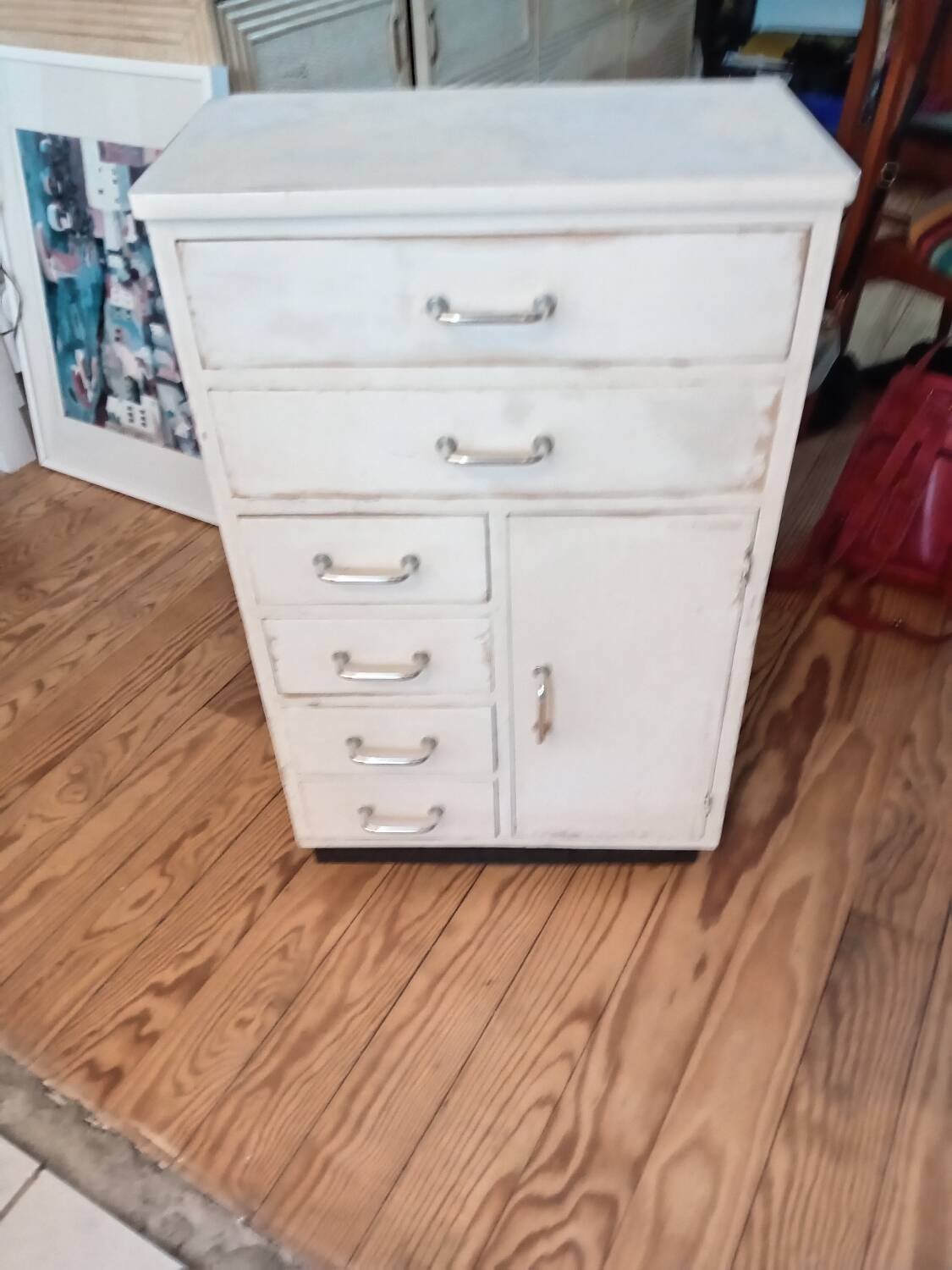 Meuble de métier vintage à 6 tiroirs