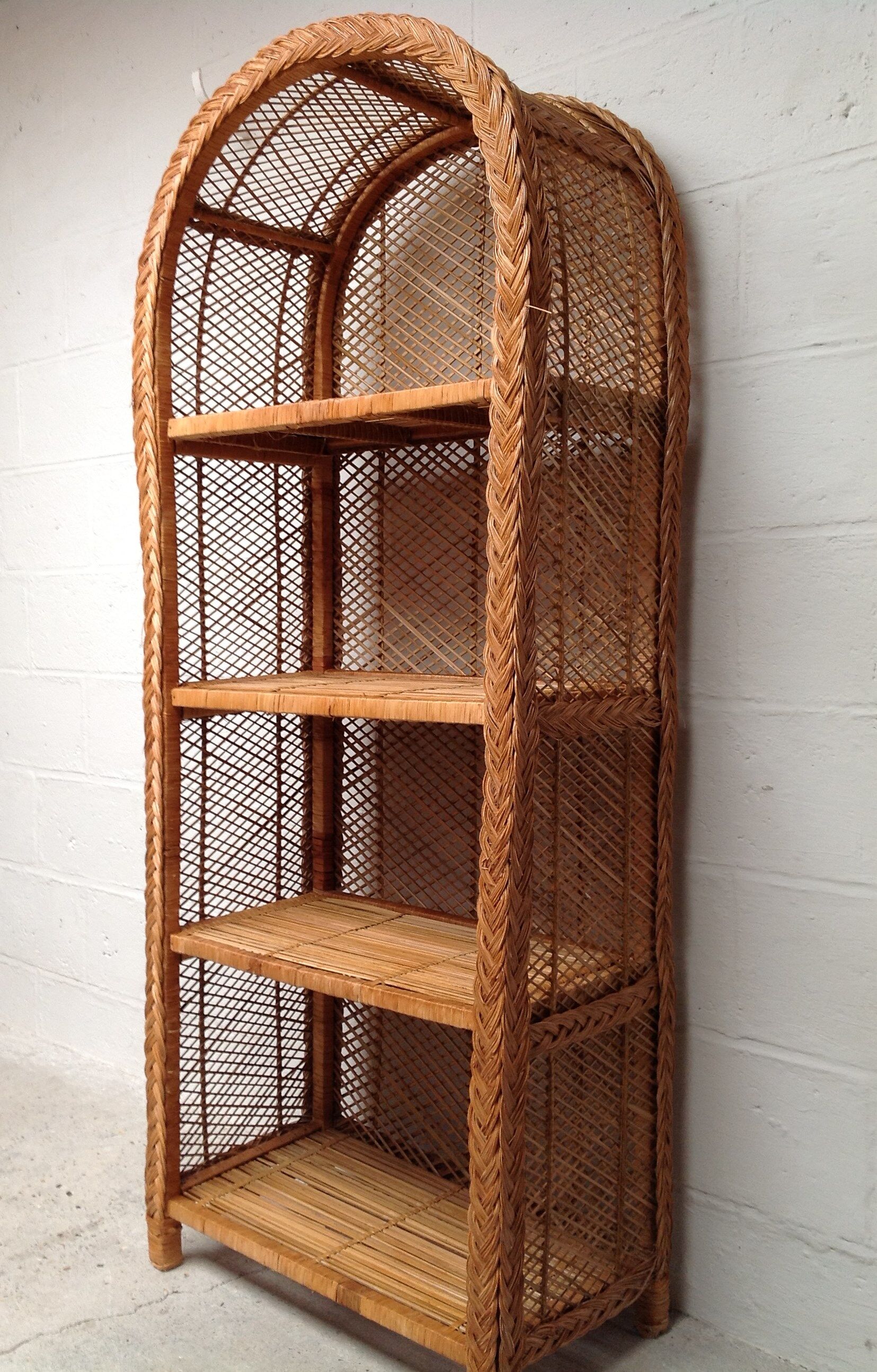 Vintage rattan shelf