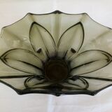 Vase pique flower in molded and pressed glass