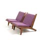 Pair of GE-375 Easychairs in Oak by Hans J. Wegner
