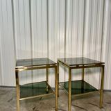 Pair of Guy Lefèvre side tables, 1970s
