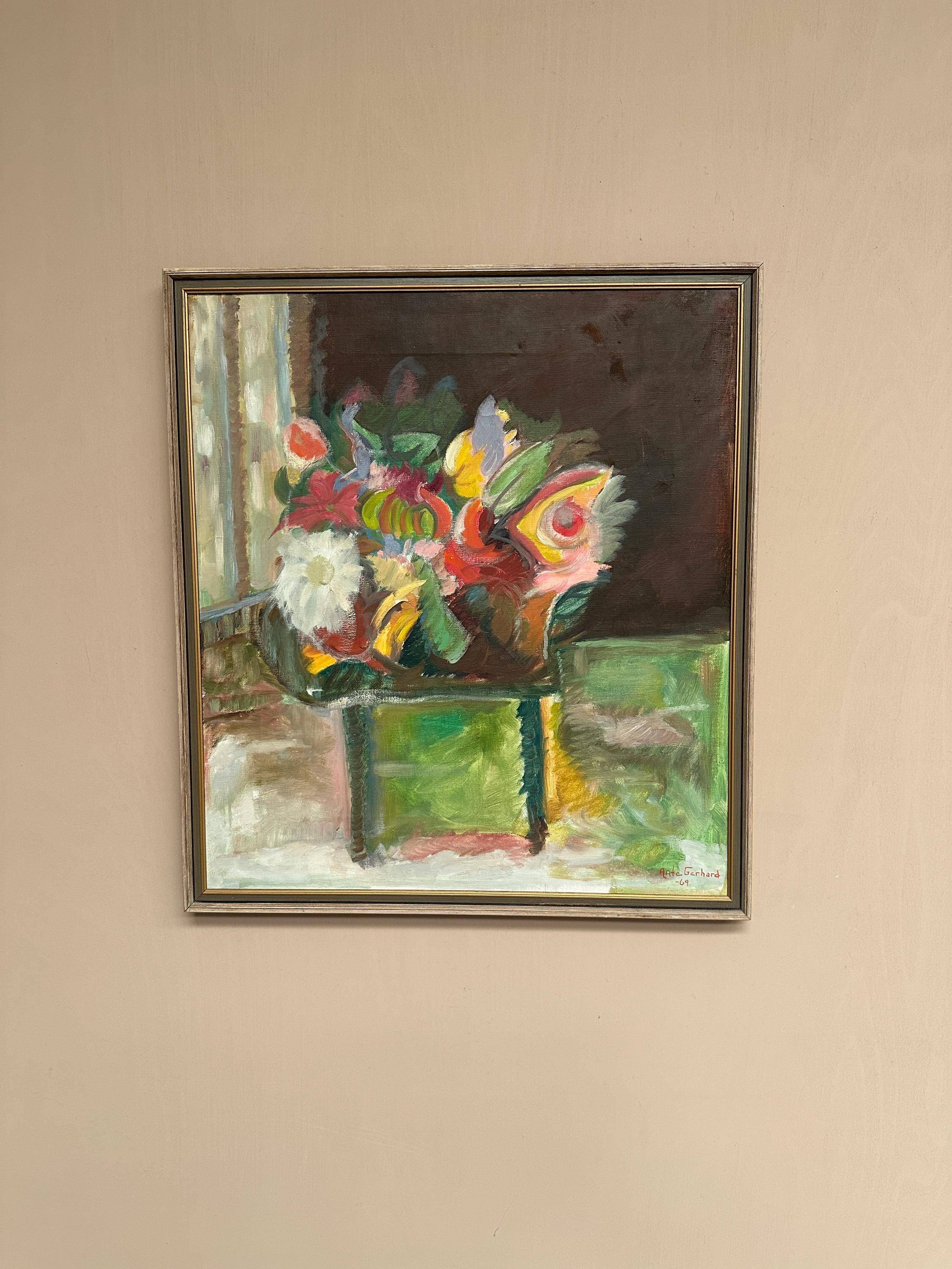 Original European Oil On Canvas – “Still Life” By Ante Gerhard