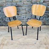 Pair of school chairs