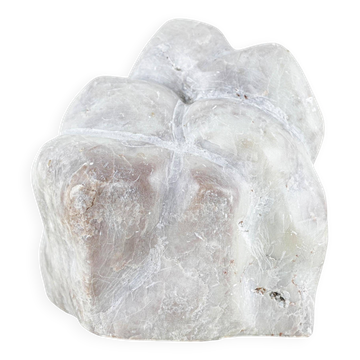 Abstract stone sculpture with organic forms, European studio piece, 1970s