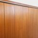 Vintage Scandinavian modernist wardrobe in teak and metal from the 1960s.