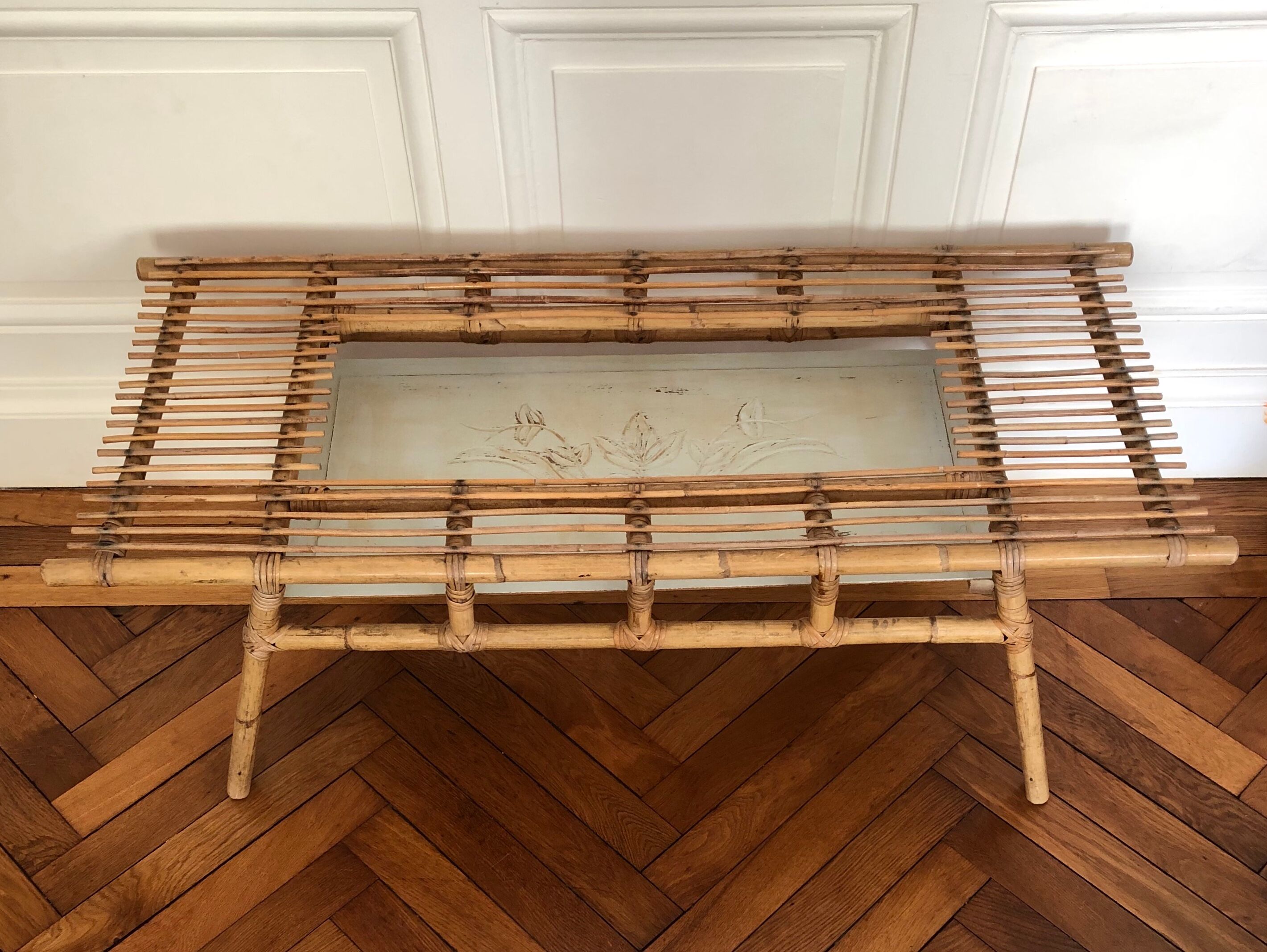 Coffee table rattan, 1950