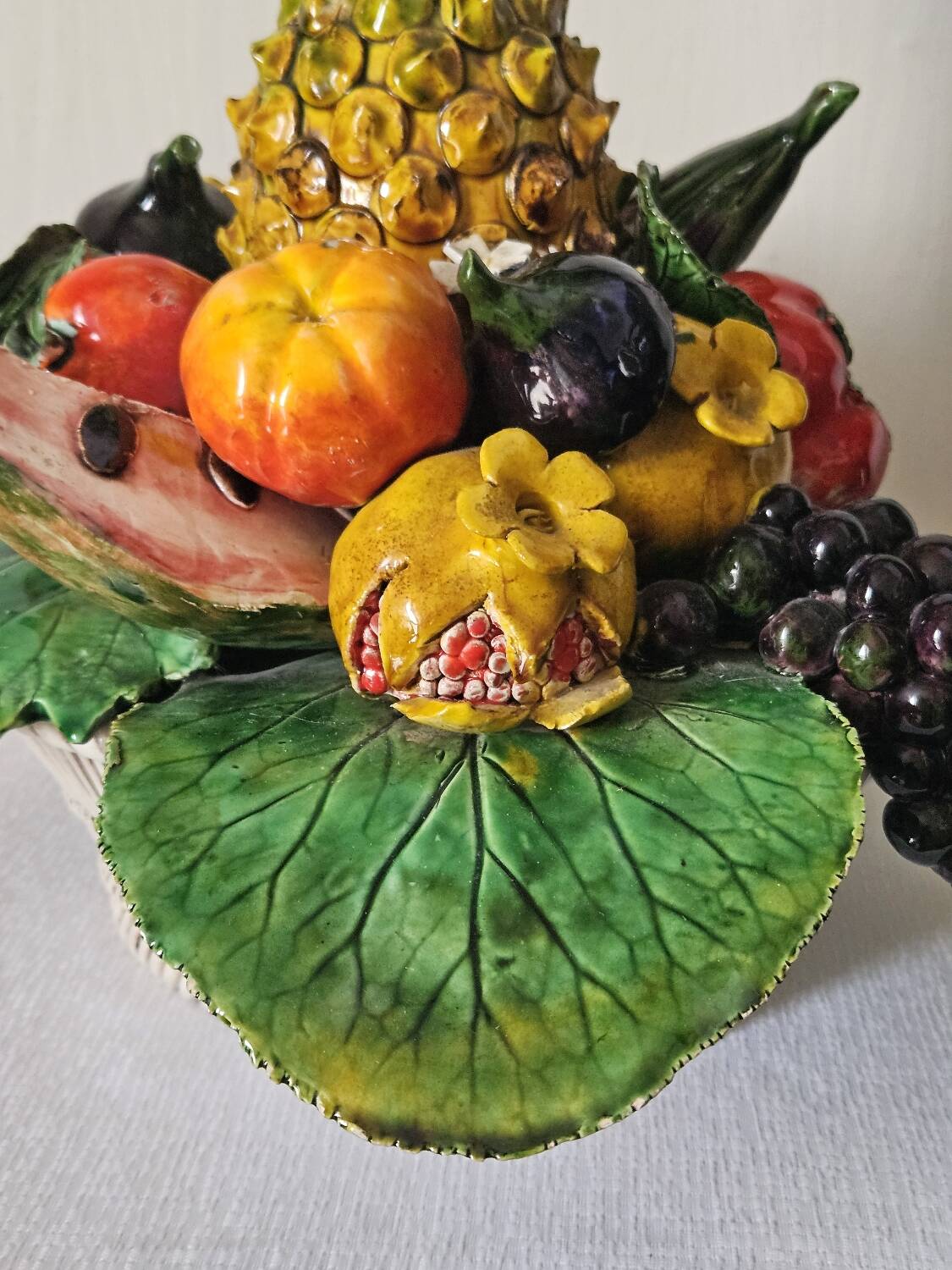 Vintage slipware fruit bowl
