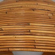 Large rattan pendant light from the 1970s.