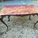 Table basse Louis XV marbre rose