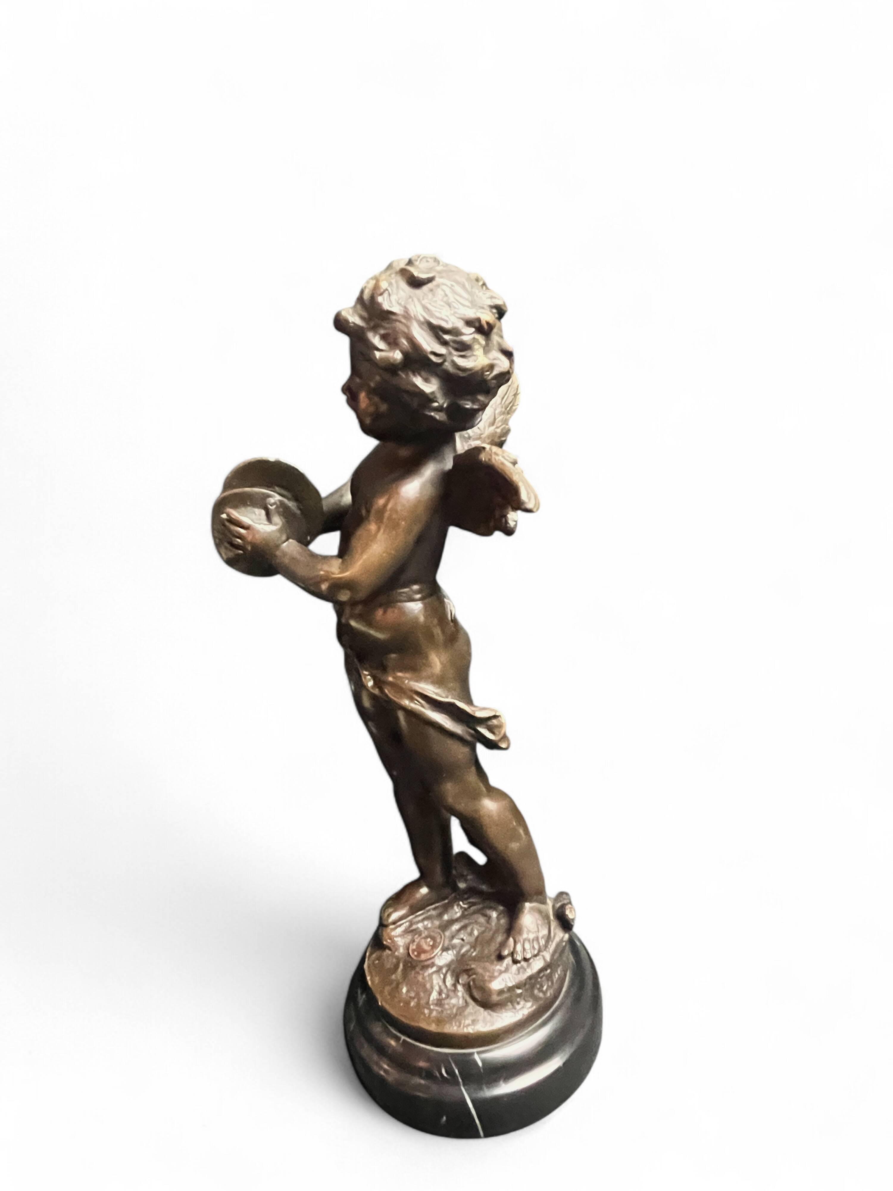 Moreau (after), bronze the angel with cymbals signed 20th century