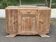 Art Deco vintage Parisian buffet renovated in solid wood and grey marble 150cm