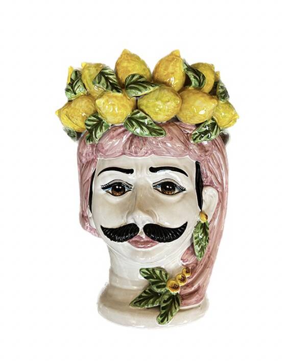 Siciline limoni vase for men, large pink