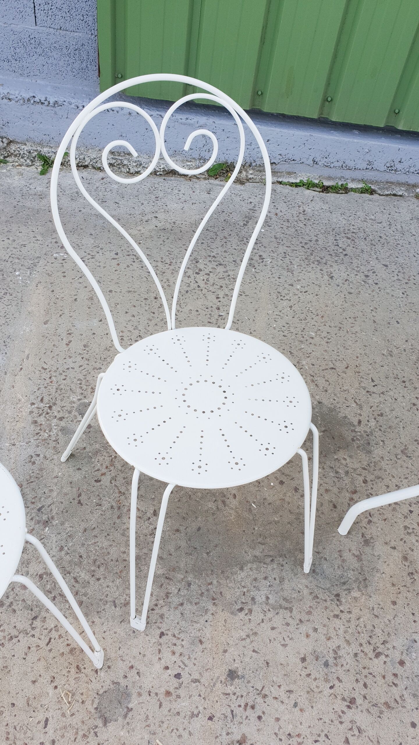 Wrought iron garden furniture