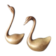 Couple of brass swans