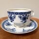 Tasse à thé en porcelaine Wallendorf avec soucoupe, Echt Kobalt, motif fleur bleue