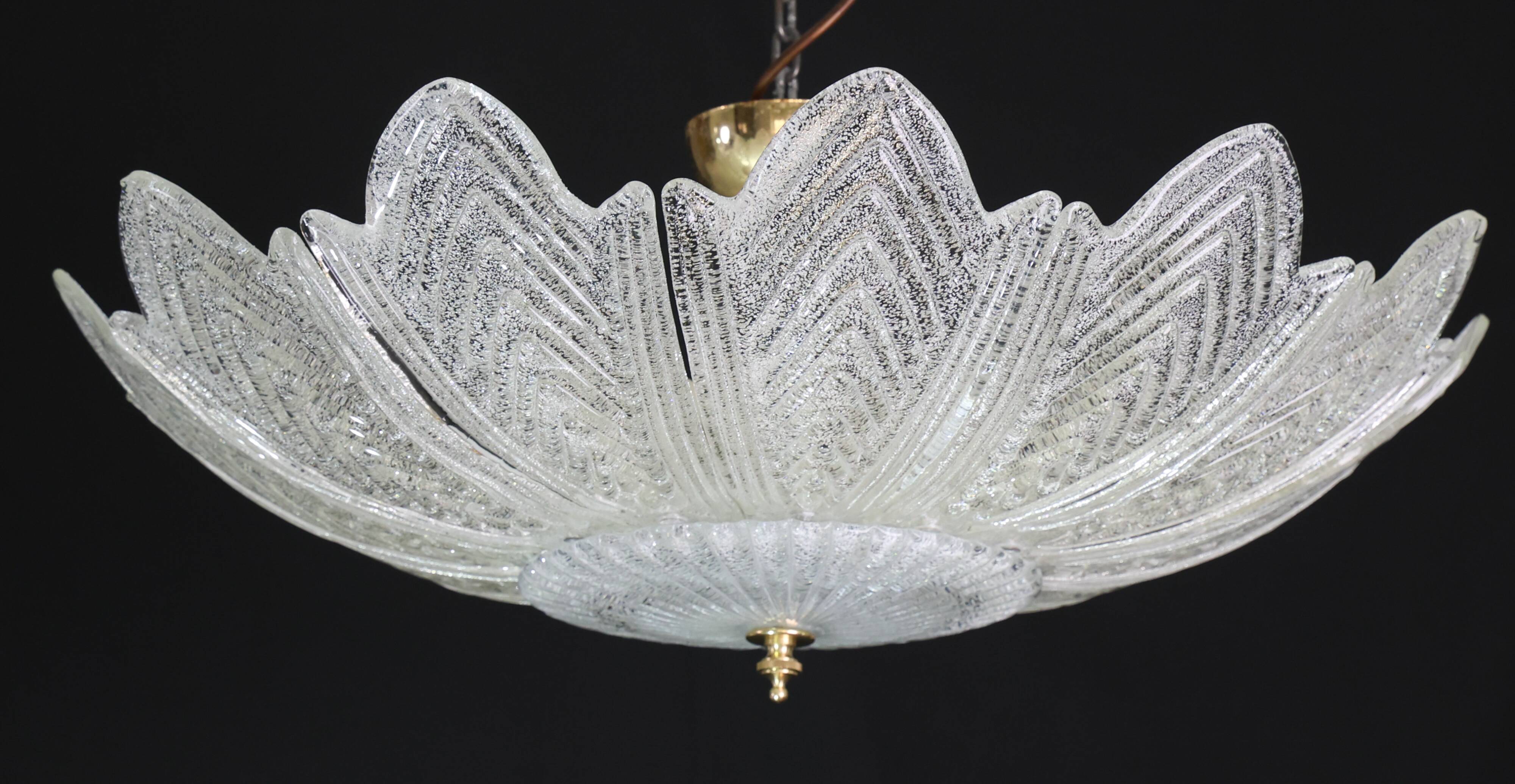 Bologna, Italian Murano Glass Ceiling Light or Flush Mount, 1980s