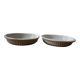 2 small old, vintage oven dishes - white ceramic