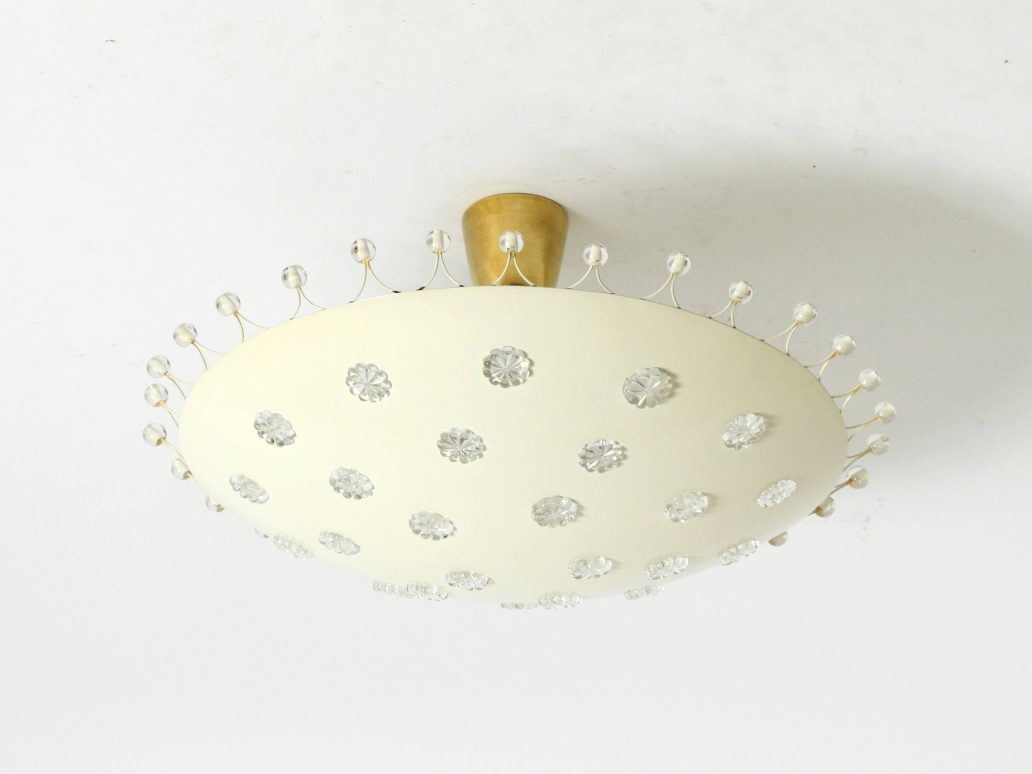 Beautiful large mid-century metal ceiling lamp by Emil Stejnar for Rupert N