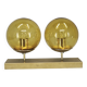 1970s Space Age Amber Glass Double Wall Lamp, Kamenický Šenov