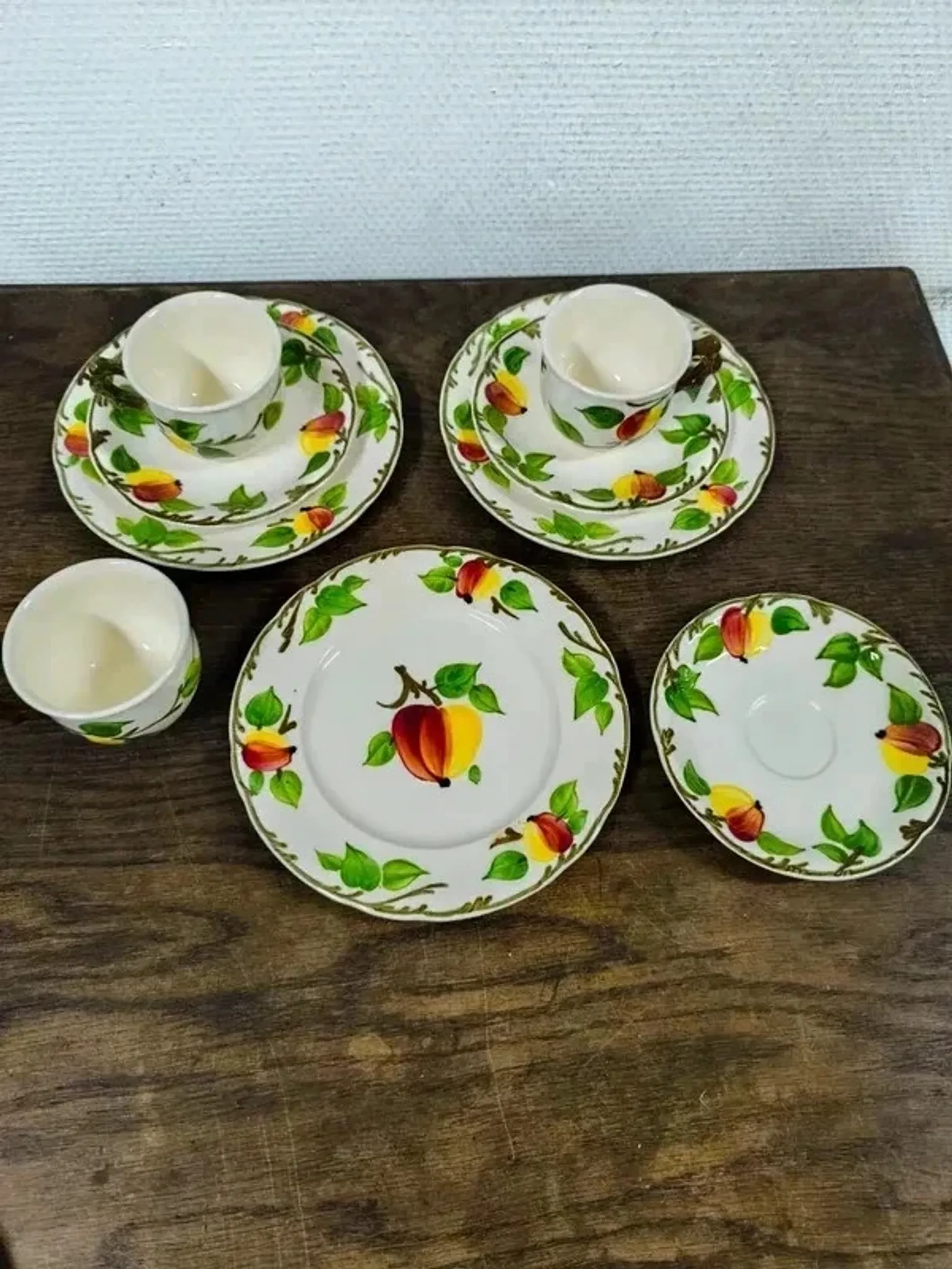 3 vintage breakfast cups Villeroy & Boch Ma Pomme